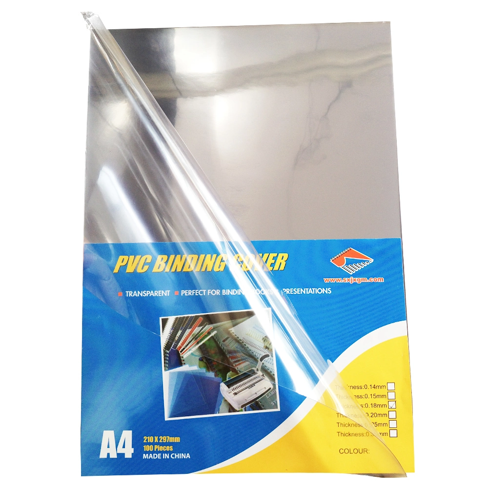 Office Supply A4 Transparent Smoky 280mic PVC Binding Cover