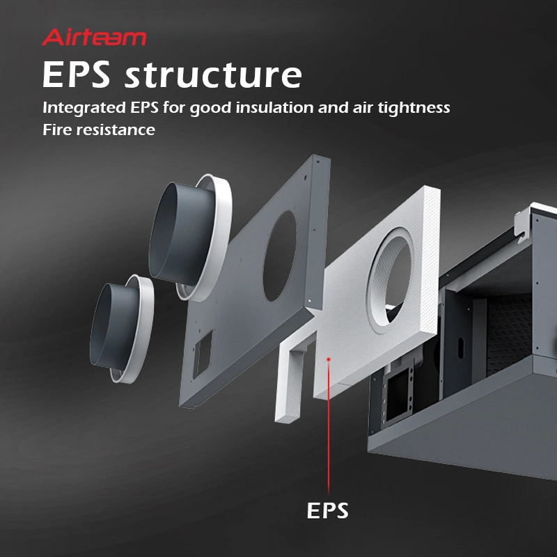 High Velocity Big Airflow Recuperatpor Heat Exchanger Duct Assembling Air Freshing Ventilator