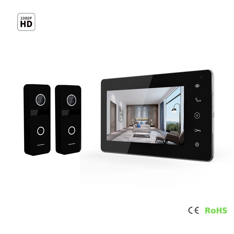 7" IPS Smart Screen Video Doorphone Luxury Home Security Intercom System