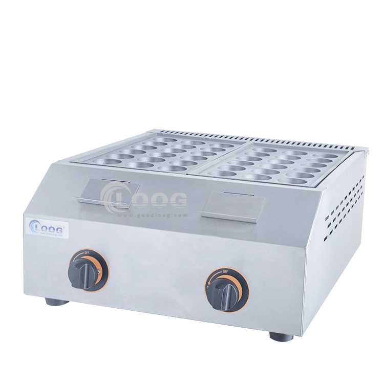 Energy-Saving Non-Stick Cooking Surface Japanese Fish Ball Grill Maker Commercial Takoyaki Machine Takoyaki Cooker Gas Type