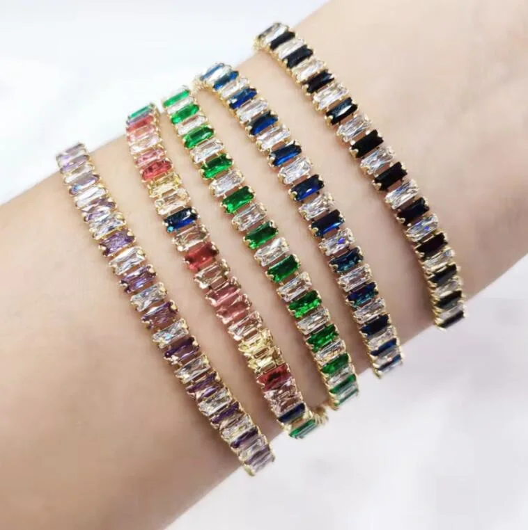 Mujeres Nueva diseñadora brillante Zircon de lujo Pulseras ajustables Joyería Regalo Pulsera de piedra de Rhinestone