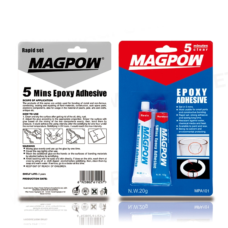 Magpow Hot vender super fuerte 5 minutos de pegamento Adhesivo epoxi Ab para Auto Parts y Hardware
