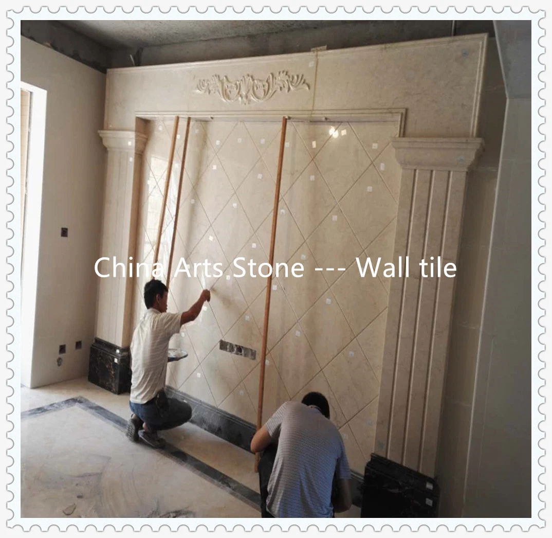 Rose White Nature Marble Tiles Wall for TV Wall/ Guest Room / Dinner Room