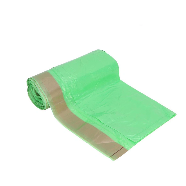 Corbeille coulisse Tie-Handle biodégradable sac poubelle en plastique compostables avec des ménages et des vêtements