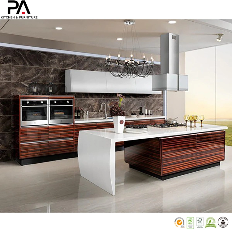 Meubles de cuisine de placage modulaire moderne