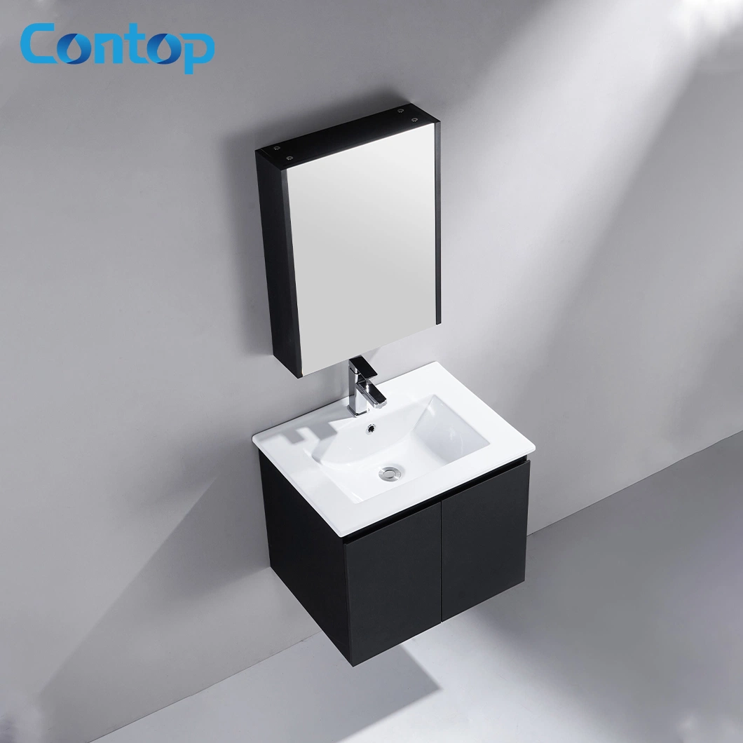 Solid Wood Modern Simple Wall Mounted Combination Bathroom Cabinet