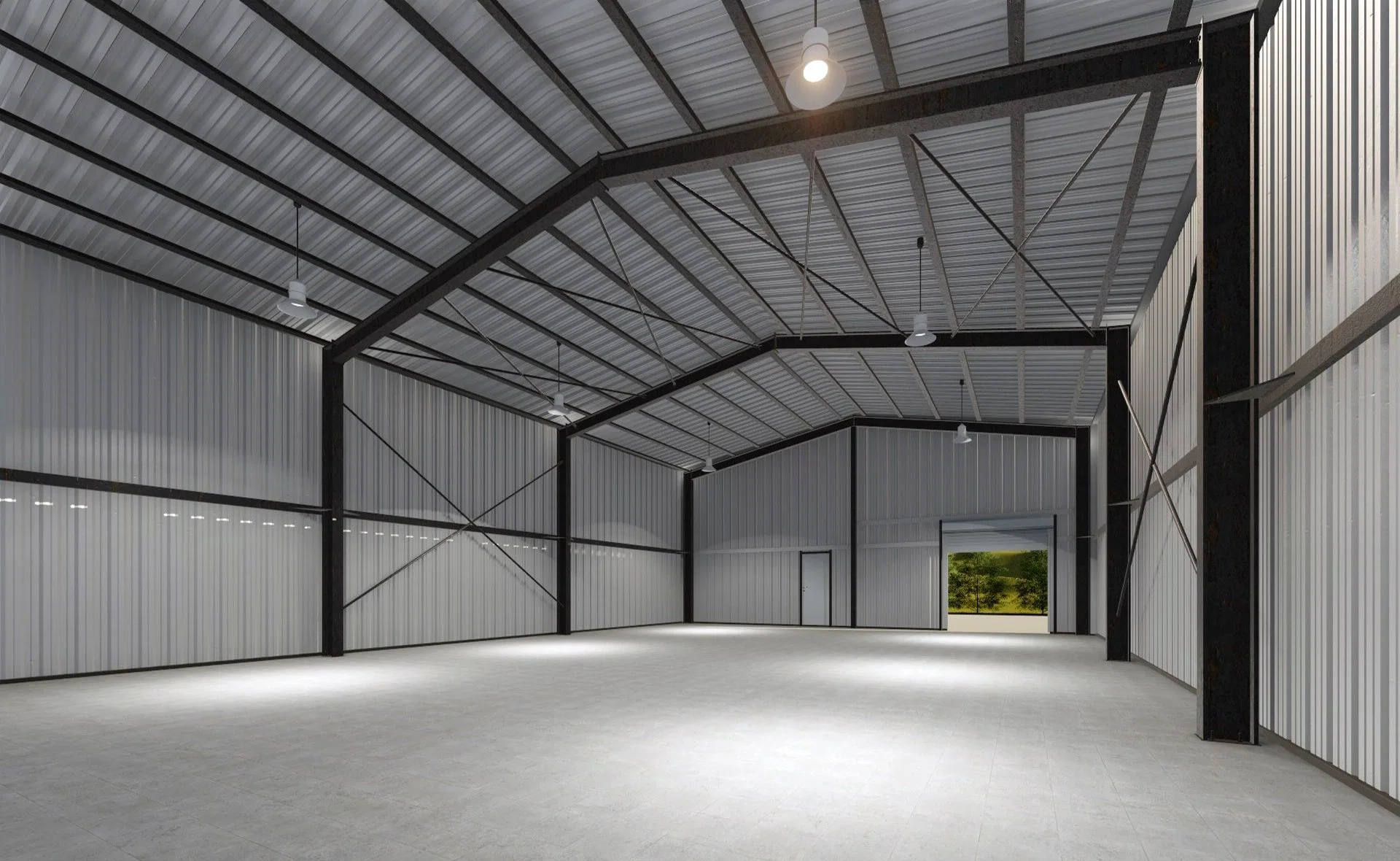 Prefabricated Factory Light Steel Structure Store Farm Hay Warehouse (KXD-95)