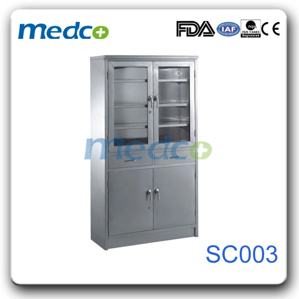 Multifunctional Multilevel Ss Metal Storagecupboard Cabinet for Hospital