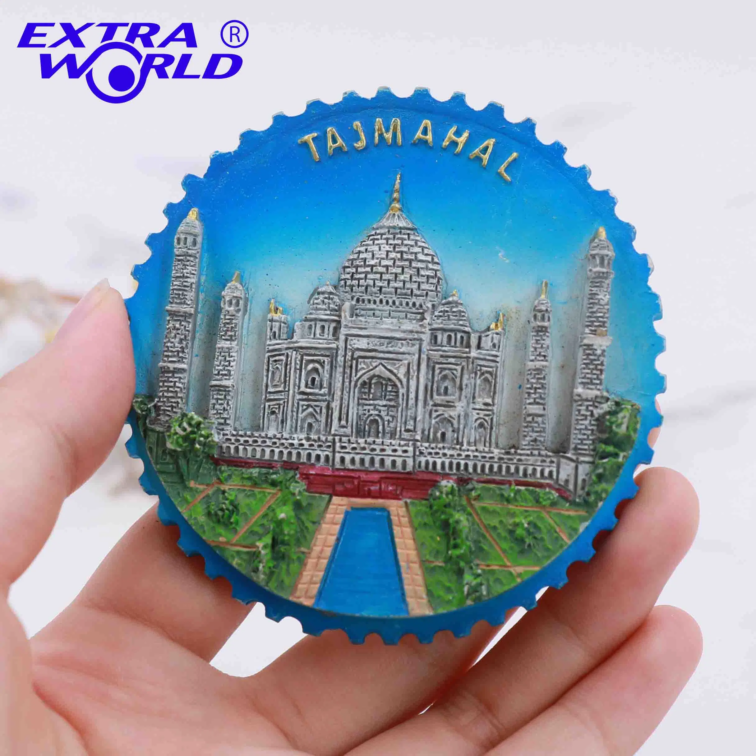 A Índia Tajmahal Tourist loja personalizada artesanais de resina frigorífico íman para decoração de recreio