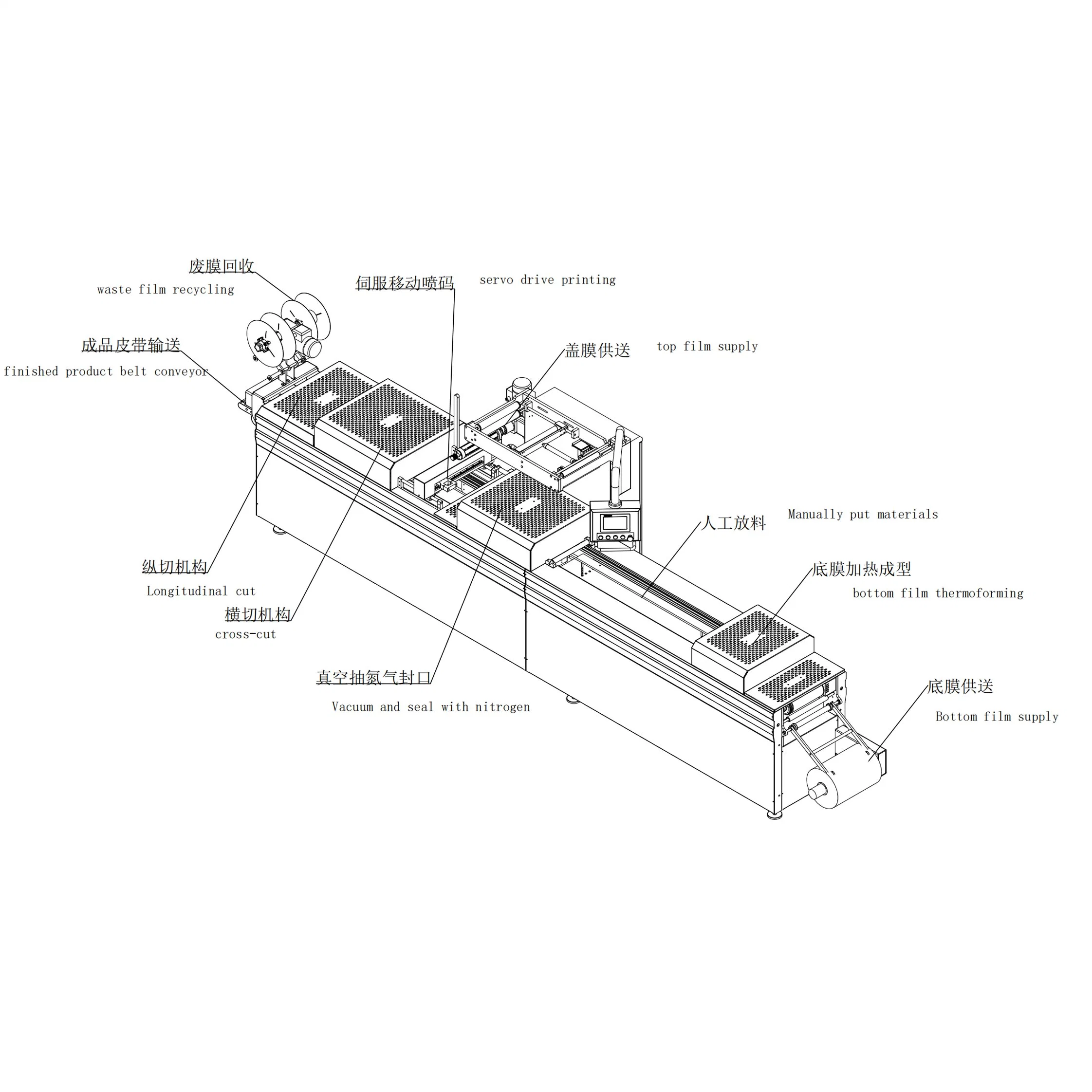 Leadworld Dates Vacuum Sealer Vacuum Thermoforming Vacuum Packing Machine