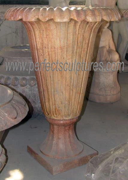 Factory Supply Antique Hand Carving Garden Stone Flower Planter Pot (QFP034)