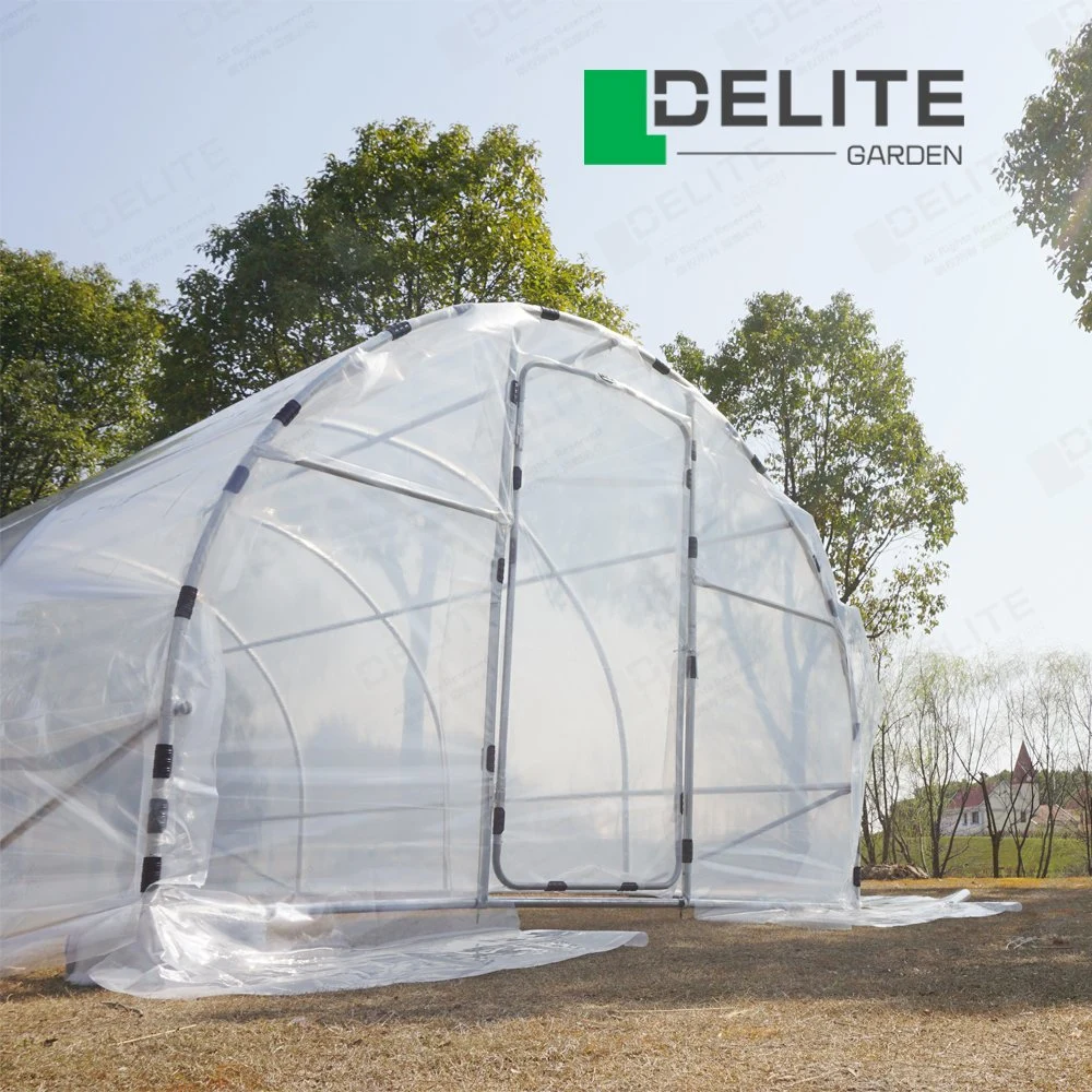 Plastic Film Greenhouse Solar Single Span Tunnel Green House Poultry Farm Equipment