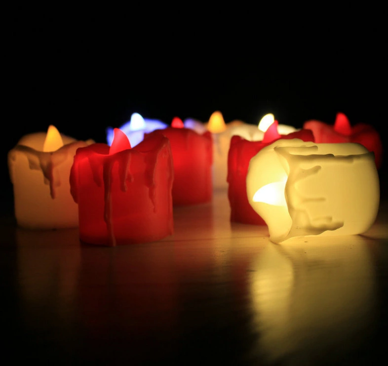 LED intermitente TeaLight velas/LED de cera a pingar luzes para chá