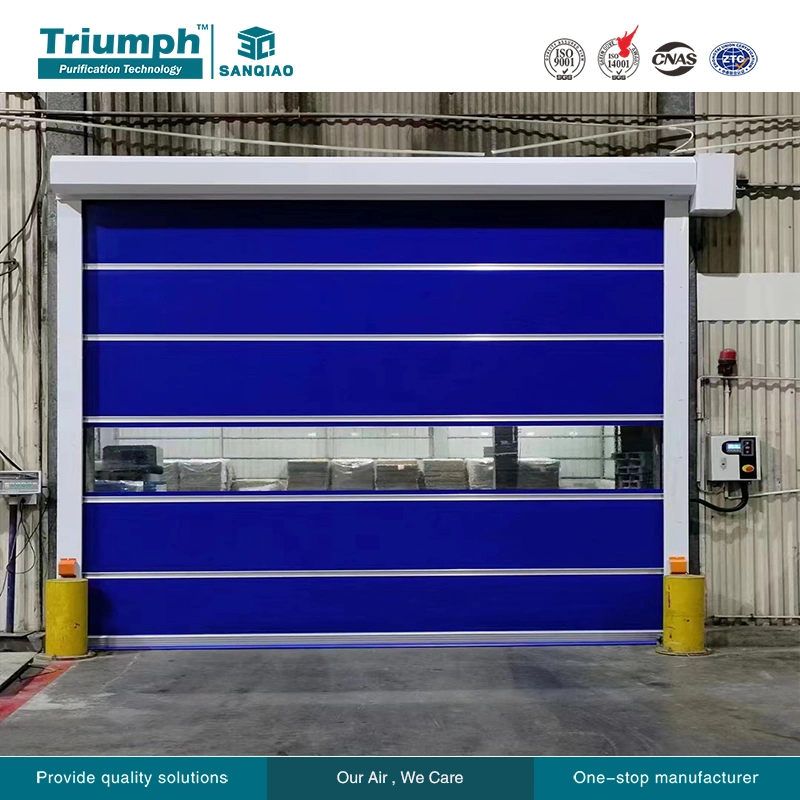 Custom High Speed PVC Rolling Door Self Repairing Zipper Door Fast Action Automatic Doors