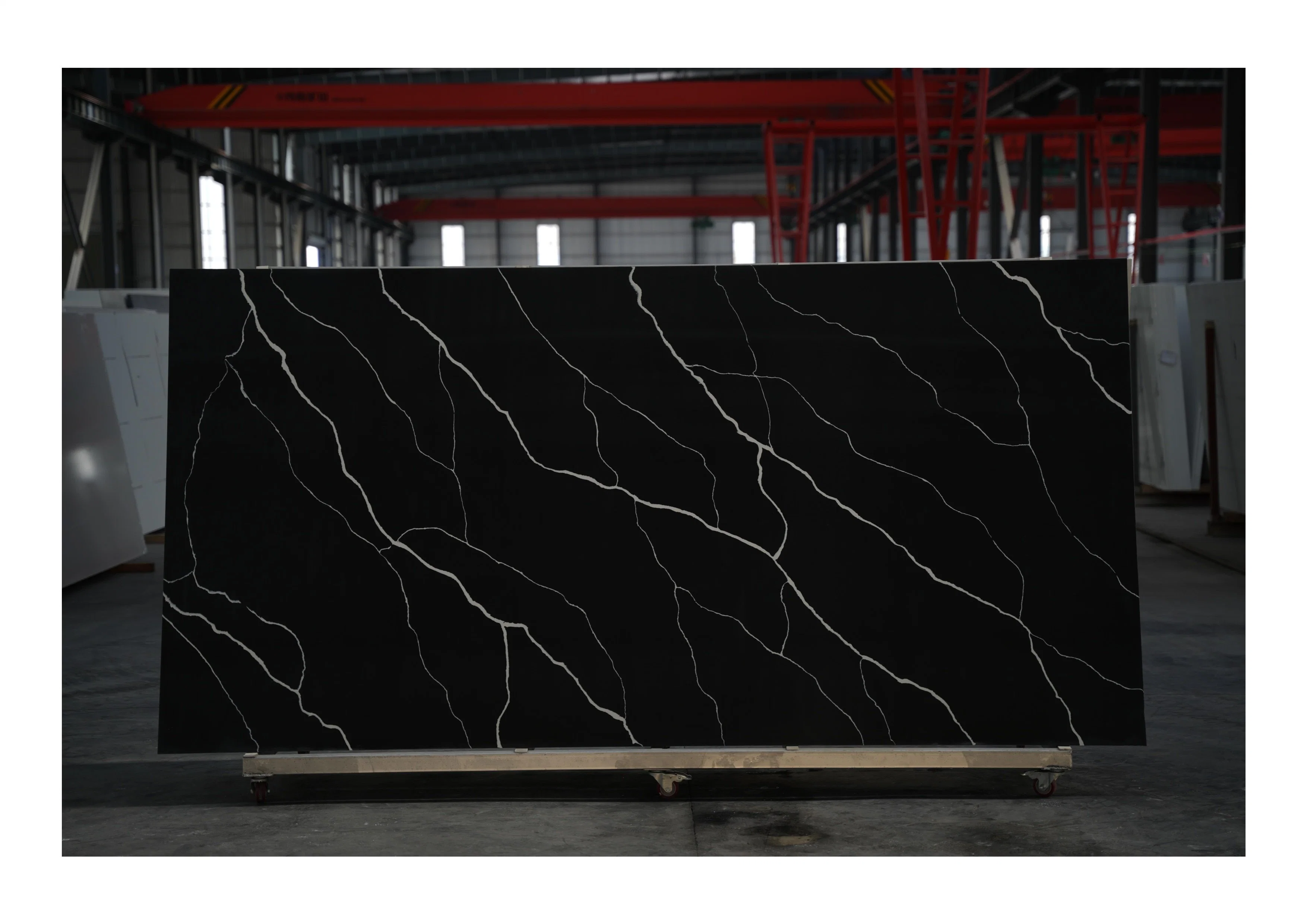 Pollution-Free Solid Surface Artificial Quartz Stone with Natural Veins for Kitchen Countertop