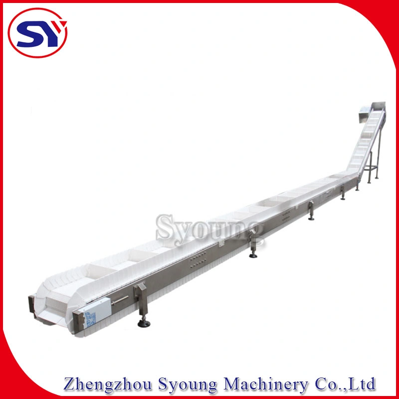 Incline Stainless Steel Belt Conveyor System with Flights