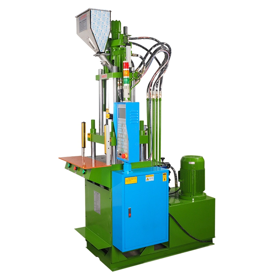 Máquina de moldagem por injeção de plástico vertical para fabricação de plugue de energia DC AC.