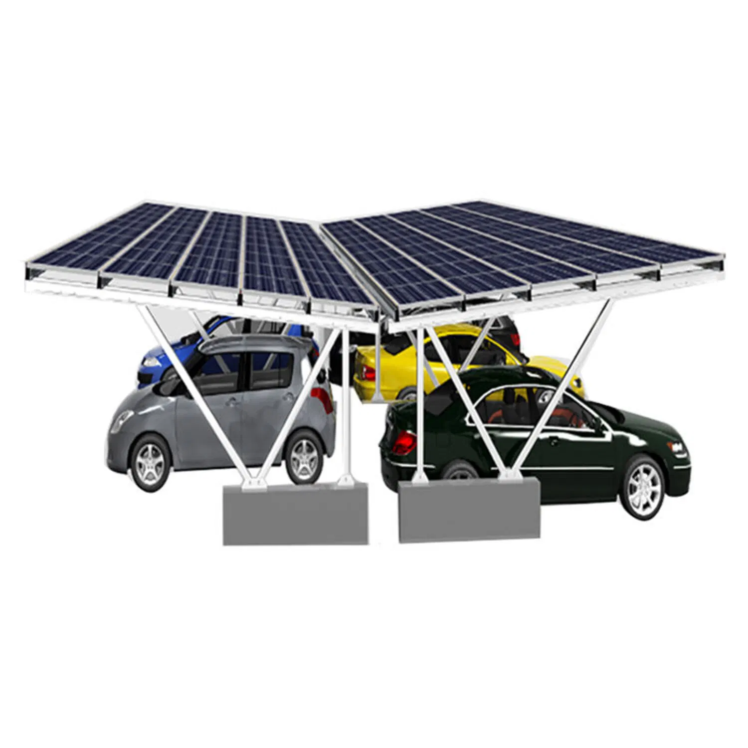 Soporte de Racking de Carport Solar aluminio sistema de montaje de estacionamiento de coches Solar