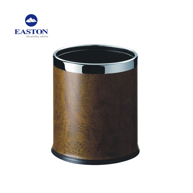 Hotel Room Round Single Wall Metal Trash Can