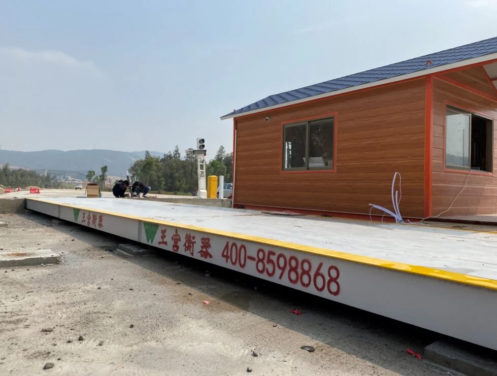 Pont de Weighbridge sans platine en acier 3X18m 100t avec certification OIML