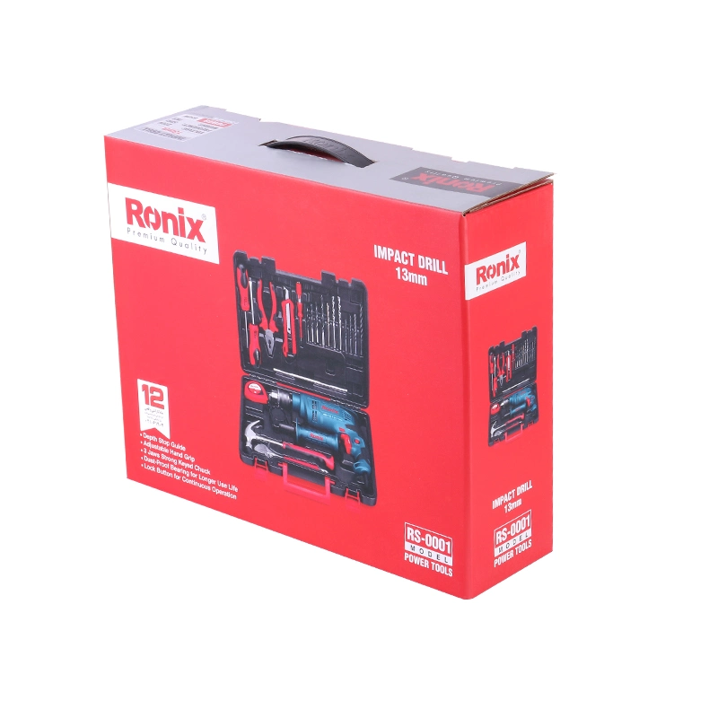 Ronix Model RS-0001 مزدوجة العزل السلامة البناء 650W 2800rpm عالية مجموعات أدوات الثقب ذات الصدمات الكهربائية الخاصة بماكينة القدرة عزم الدوران