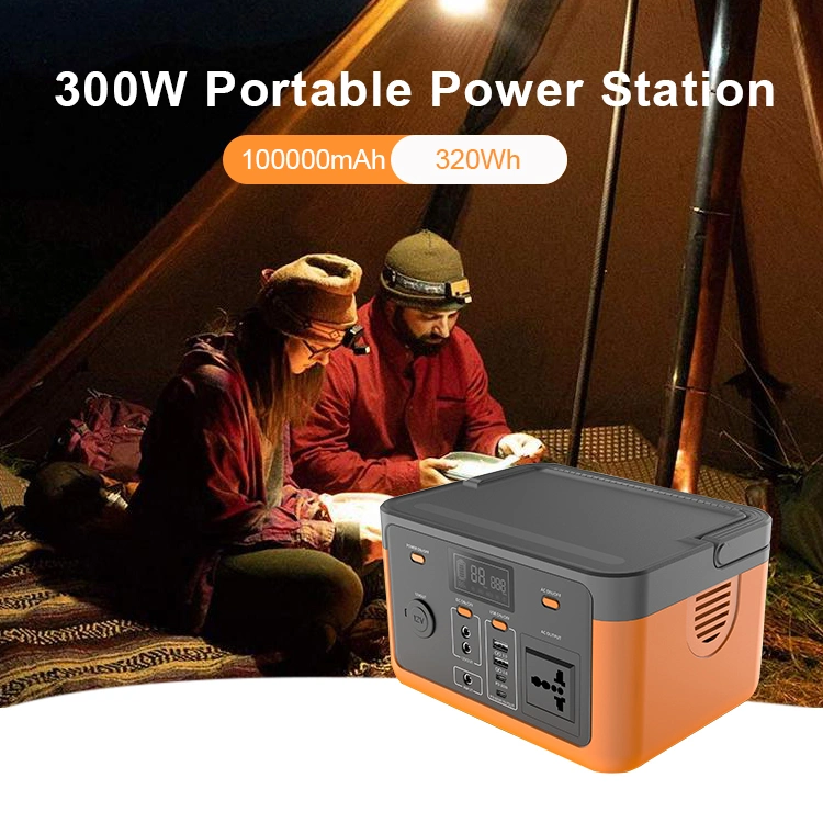 Solar Energy System 300W 500W Solar Power Station with Li-Battery Solar Inverter All in One