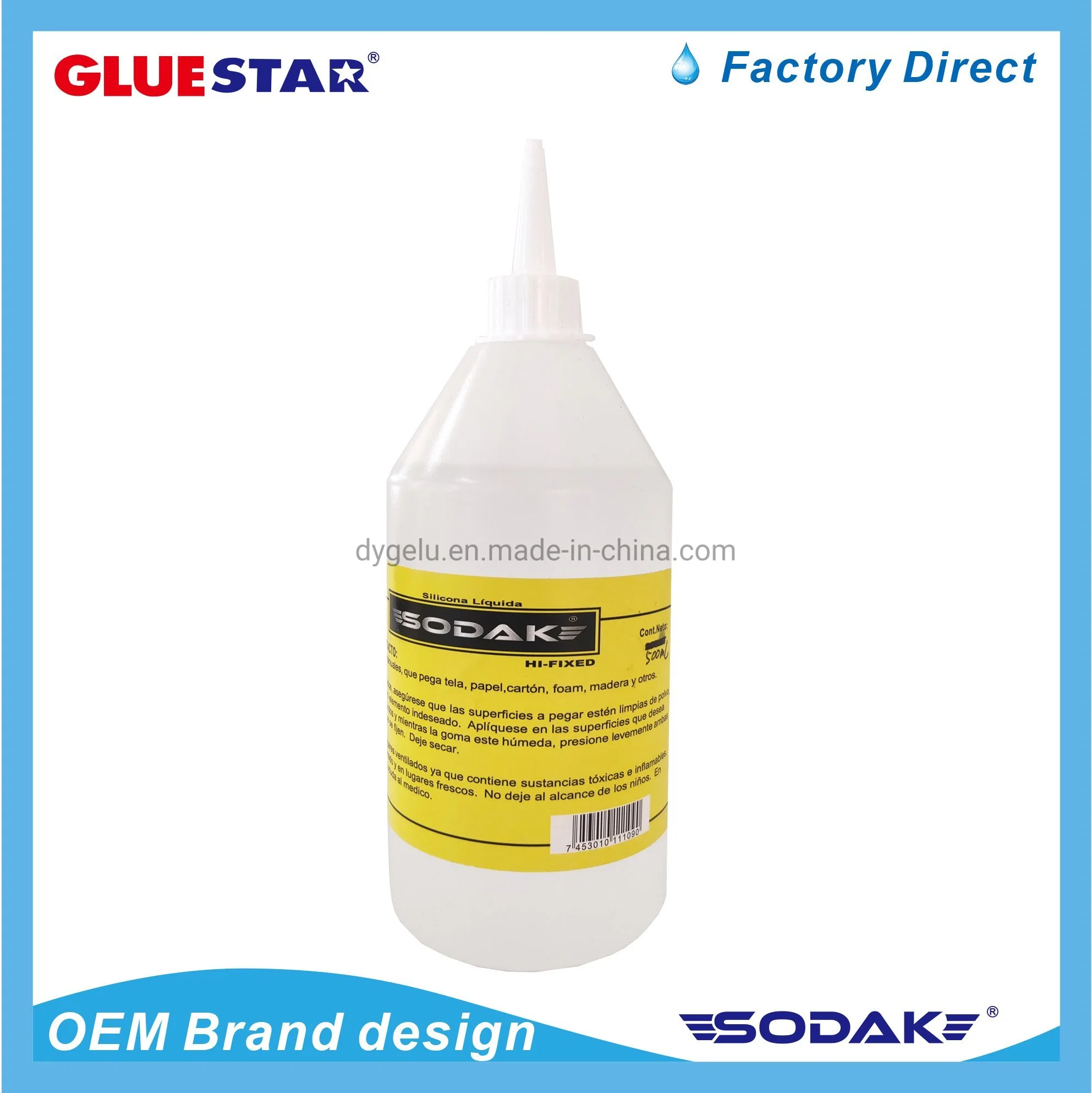 Sodak 30ml~500ml Silicone Liquid Alcohol Glue Fabric Silicona Liquid Adhesive Non-Woven Fabric Handmade Glue