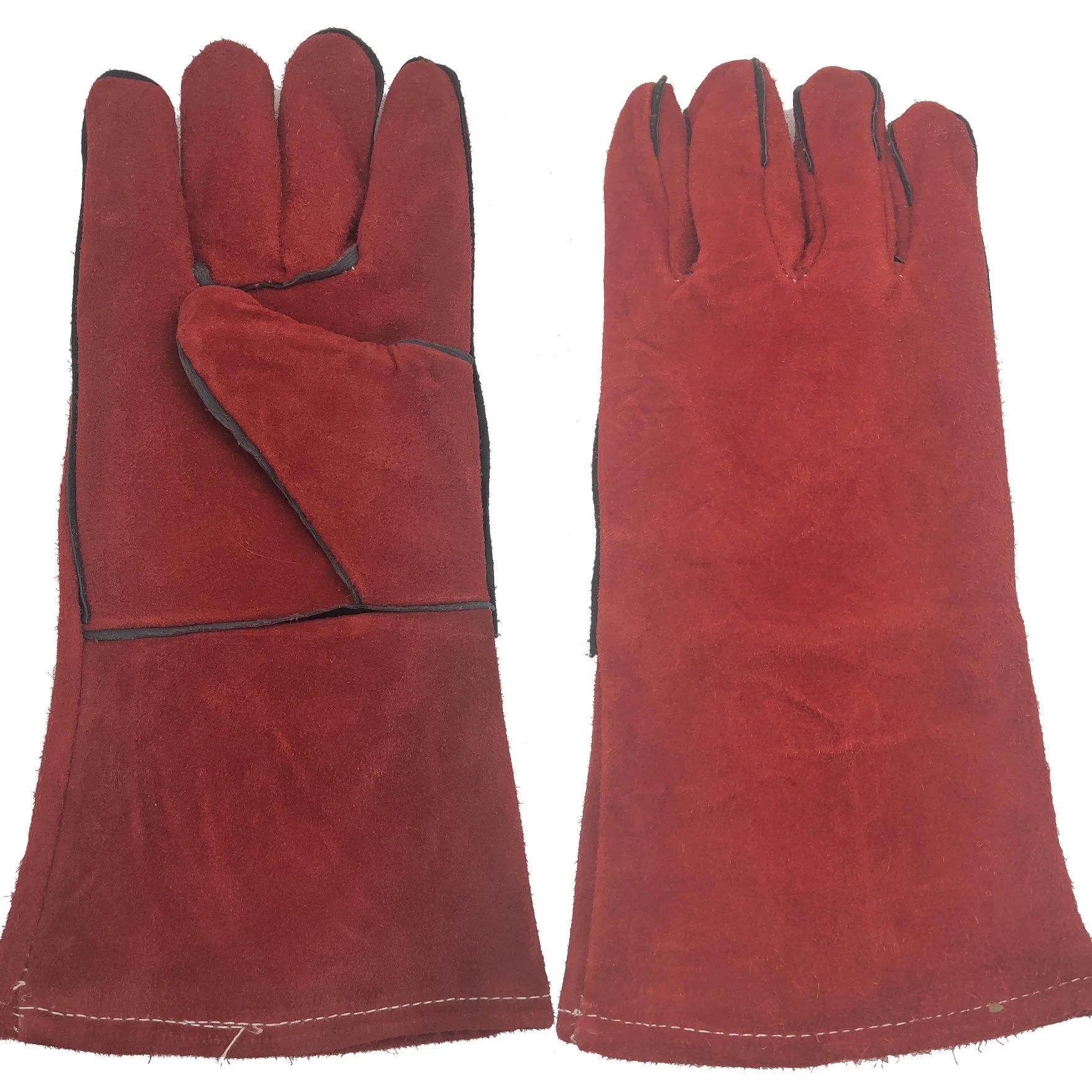 Cheap Heat Resistant Safety Work Glove Cow Split Leather Welding Welder Gloves