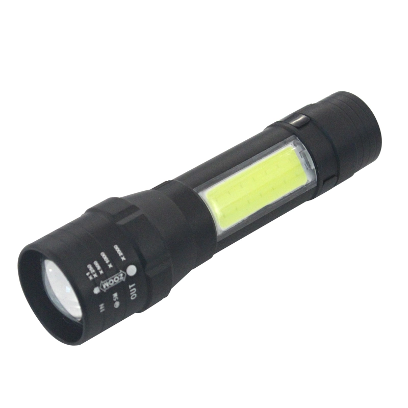 Multi-Function T6 COB Torch Light 18650 Outdoor Lamp Emergency EDC Flashlight USB Rechargeable Flashlight Mini LED Flashlight