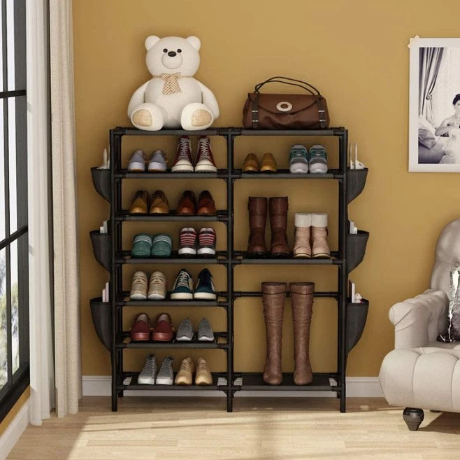 Portable Easy Assemble Home 7 Layers Boots Storage Organizer Shoe Rack