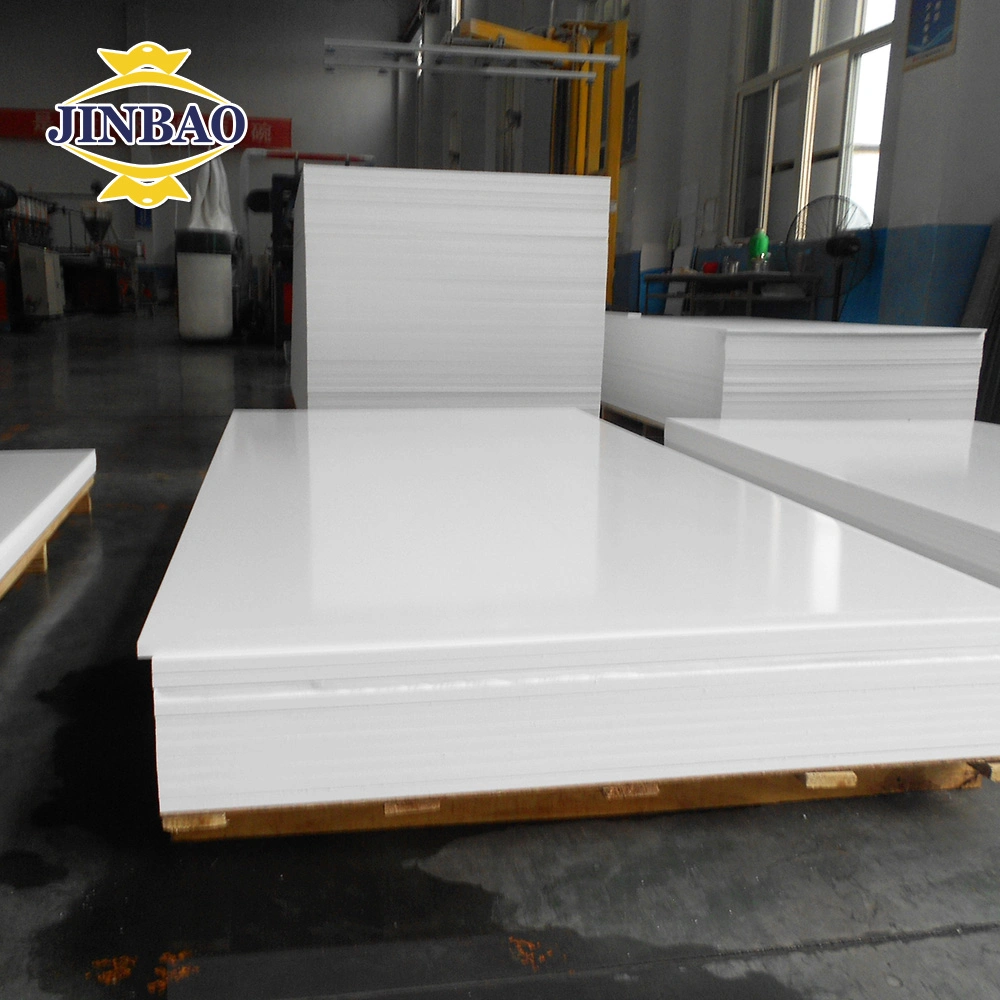 1220x2440mm Jinbao 2050x3050mm de espuma de PVC blanco de madera de patrón de la Junta de proveedor de China para muebles