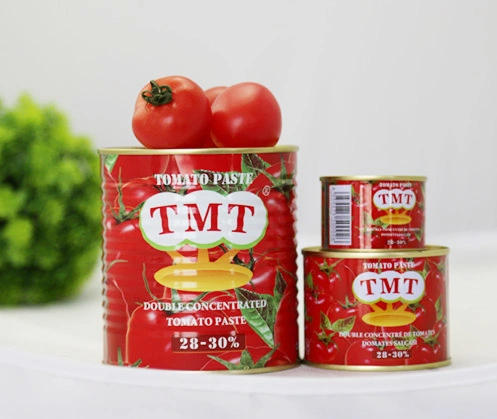 Usine de pâte de tomate Prix bon marché 70g 210g 400g 2200g 4500g Pâte de tomates en conserve