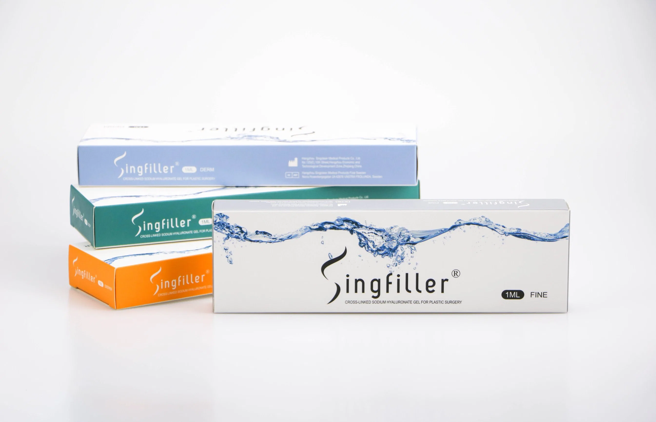 1ml/2ml/10ml/20ml Volum Reduce Wrinkles Good Biocompatibility Singfiller Cross-Linked Sodium Hyaluronate Gel