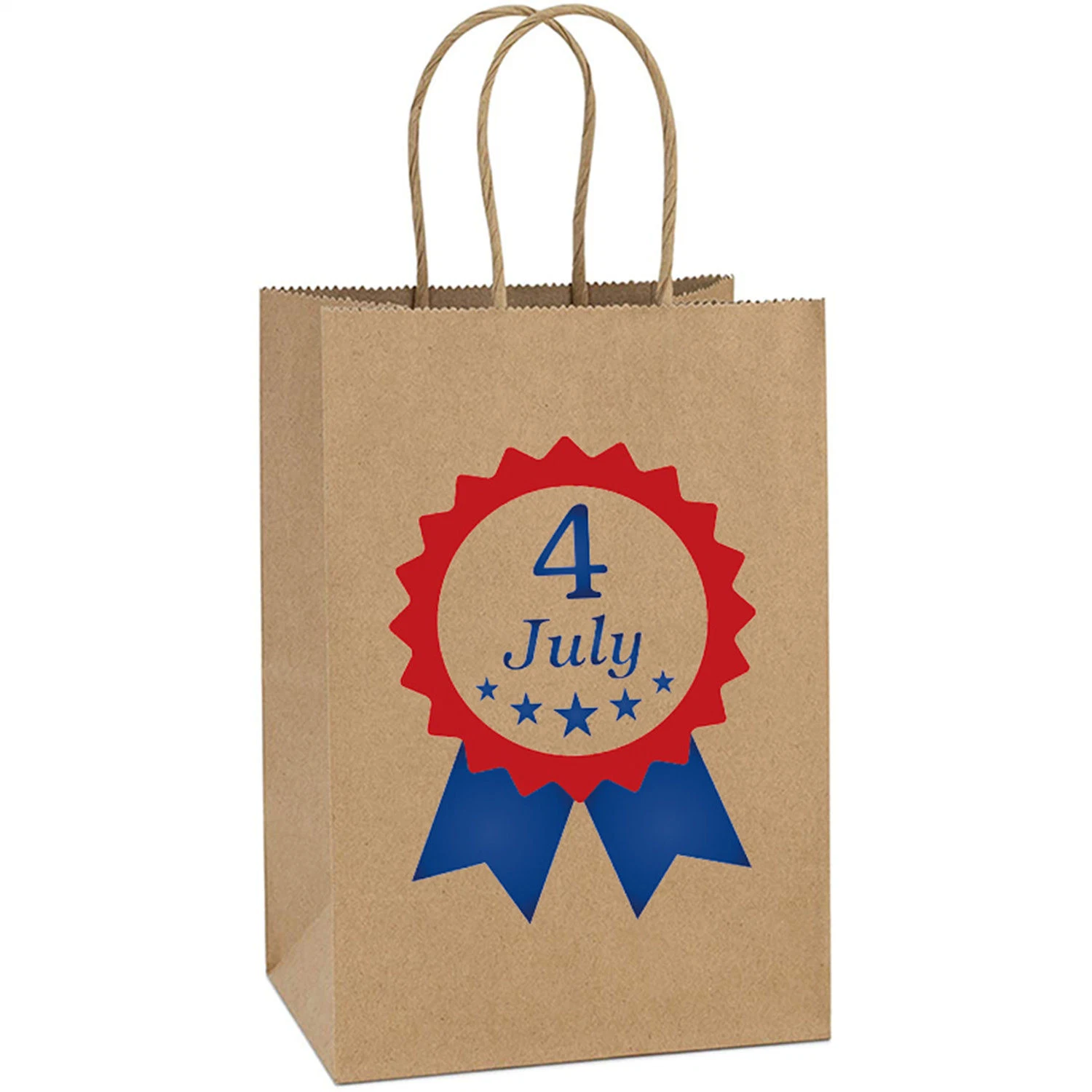 Twisted Handle Promotion Packaging Brown Kraft Paper Bag Shopping Tote Bags