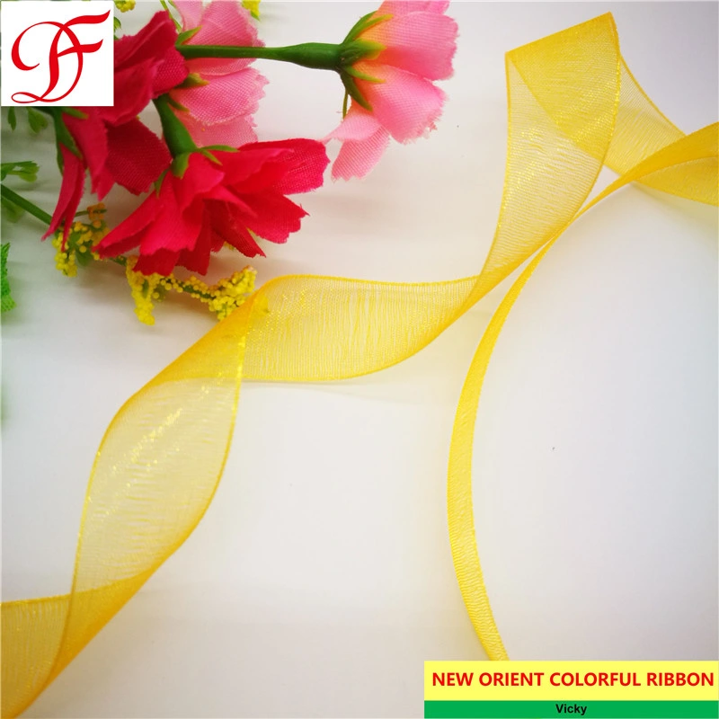 100% Nylon Sheer Organza Ribbon for Xmas/Gifts/Wrapping/Garments