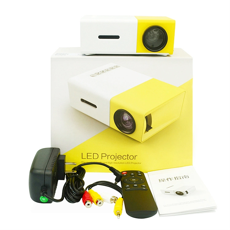 Projecteur de cinéma maison portable Mini Smart Home 1080P HD Projecteur Applicable à la clé TV Jeux vidéo USB Aux TF Carte Ordinateur portable