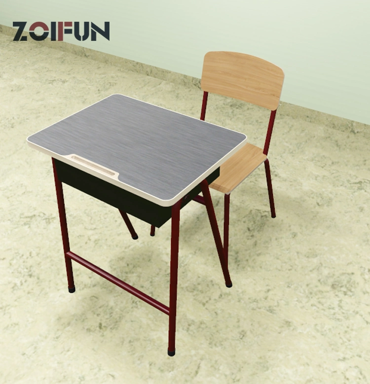 Education Wooden Metal Students Classroom Table and Chair Children School Furniture