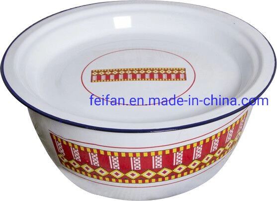 Customized Enamel Finger Bowl/Mixing Bowl/Bowl with Cover