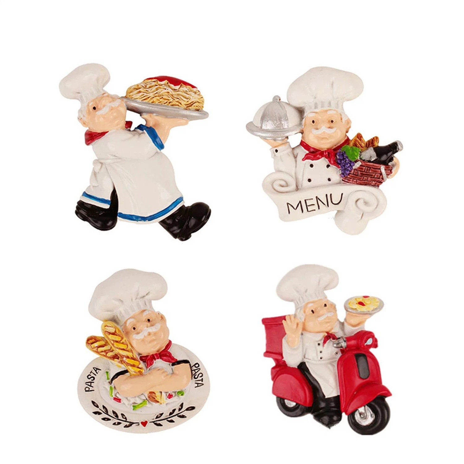 Promotional Custom Animal Toys Chef Polyresin Souvenir Metal PVC Fridge Magnet