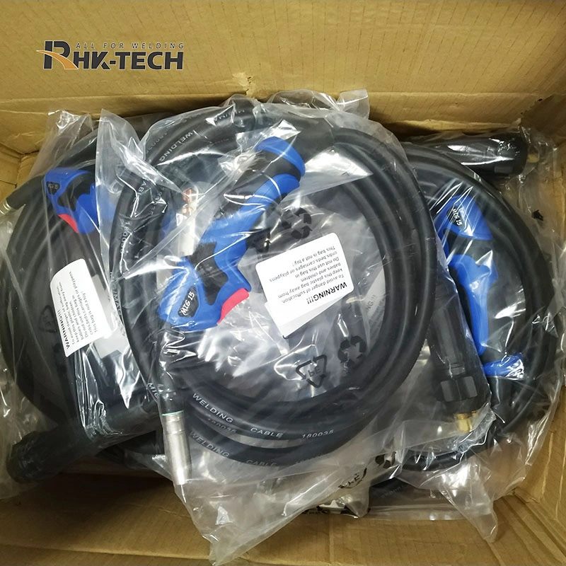 Rhk Good Quality OEM MB15 CE Assurance 180AMP Gas Cooled 15ak Euro MIG Mag Welding Torch with Custom 3m 4m 5m Cable