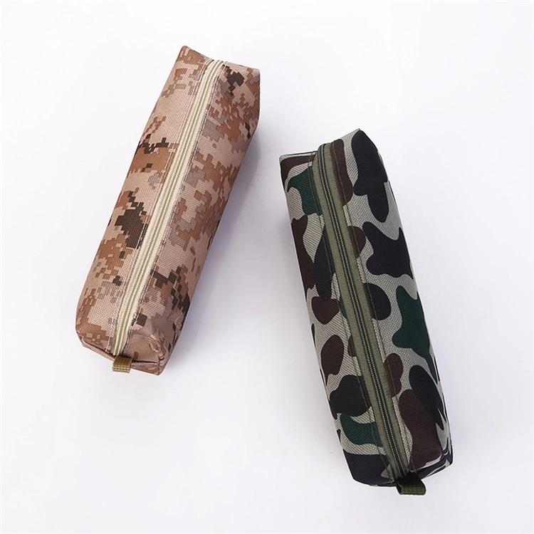 Custom Student Pencil Bag Oxford Camouflage Pen Bags Office Stationery Pencil Case