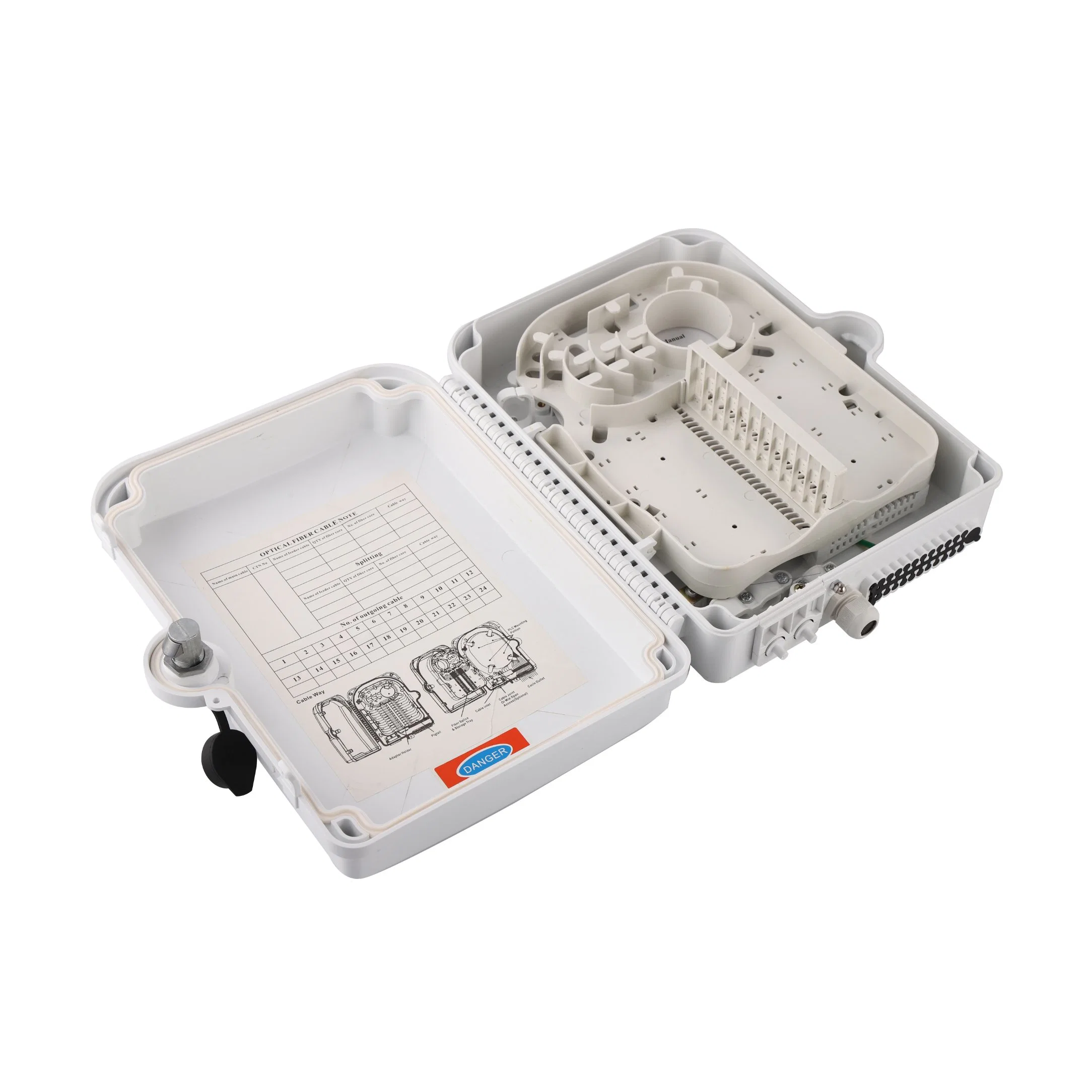 IP65 Waterproof 24 Port ODF FTTH Fiber Optical Distribution Box