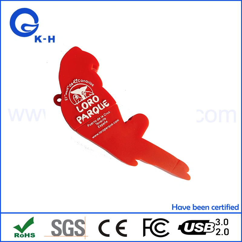 PVC Custom 16GB Bird USB 2.0 3.0 Flash Memory Stick