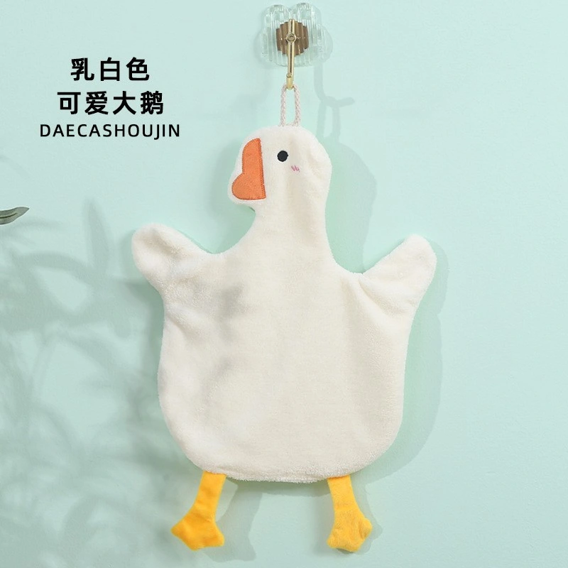 Children's Cartoon Hand Towel Coral Velvet Cute Cleaning Absorbent Kitchen Can Be Hung Hand Towel