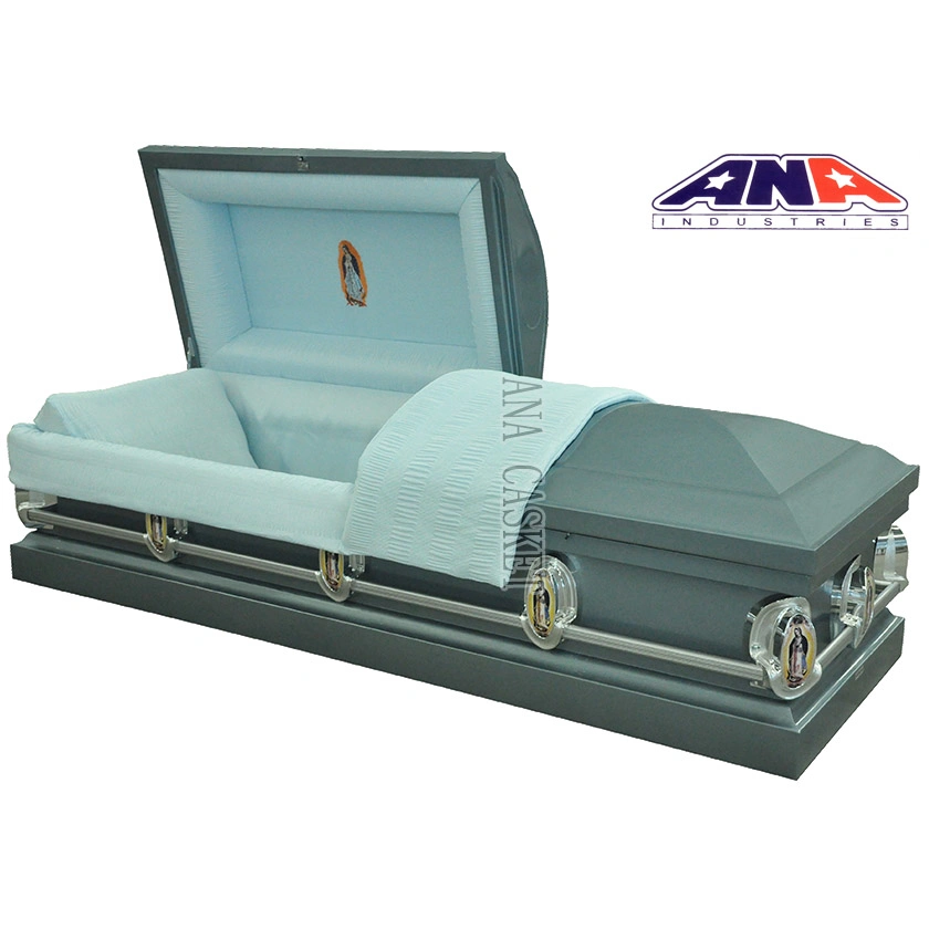 Ana Casket Wholesale/Supplier Distributor White Finish 20 Ga Steel Coffin Casket