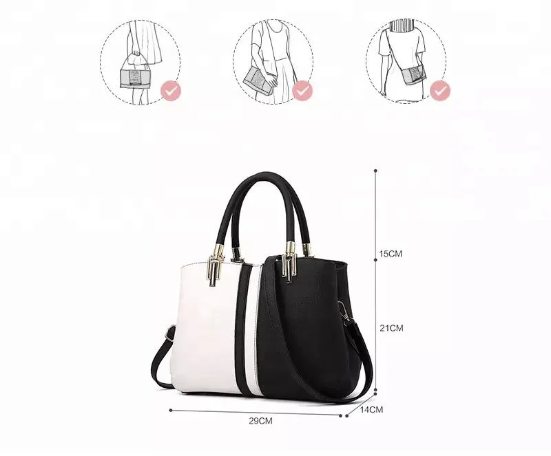 ISO BSCI Factory Fashion Handtasche weibliche Reißverschluss Casual Lady PU Leder Tote Crossbody Frauen Schultertaschen