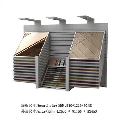 Customized Wing Spinning Metal Flooring Display Stand/Display Rack/Display Shelf for Tile Advertising