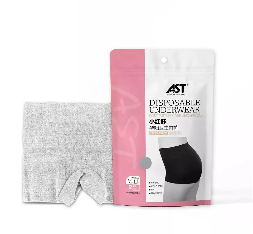 Mom High Waisted Disposable Underwear Postpartum Underpants 8 PCS