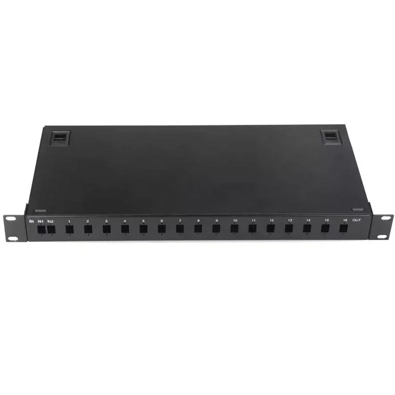 Fiber Optical 2X16 2: 16 LC/ Upc APC PLC Type Rack Mount Splitter for 19 Inch Rack