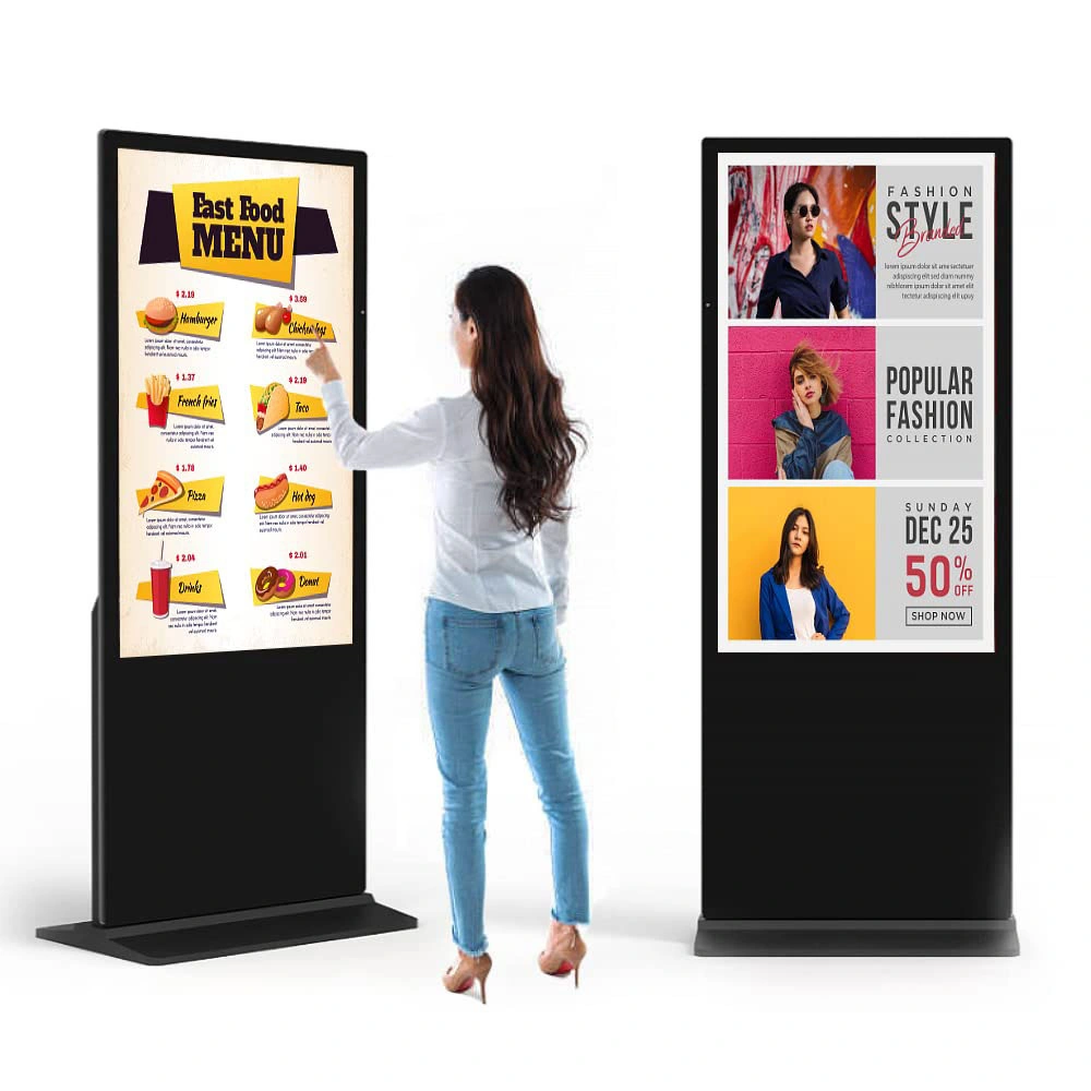 LCD-Touchscreen-Standbildschirm Interactive Kiosk HD-Werbung Digital Signage Display Vertikaler Anzeigenplayer